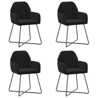 sillas de comedor 4 uds terciopelo negro 55 x 50 x 84 cm vidaxl