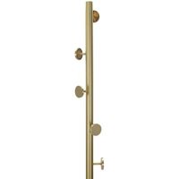 perchero mauro ferretti de hierro dorado con 5 perillas 190 cm