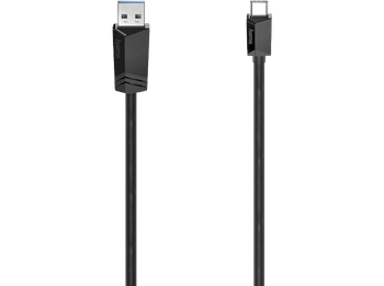 Cable USB a USB-C - Hama 00200653, 3 m, 5 Gbit/s, USB-A, USB-C, Negro