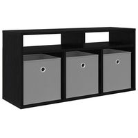 mueble bajo con cajon roble negro 87 x 275 x 43 cm vidaxl