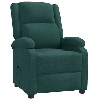 Sillón Reclinable De Tela Verde Oscuro Cfw635775