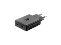 cargador de pared - cellularline power lite gan 65 w usb c a universal slim negro