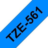 cinta para impresoras de etiquetas brother tze-561 36 mm negro sobre azul