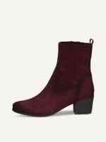 caprice bootie red made of leather and synthetic with block heel size 36