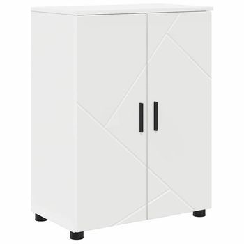Gabinete De Baño 60 X 35 X 80 Cm Madera De Ingeniería, Metal Vidaxl