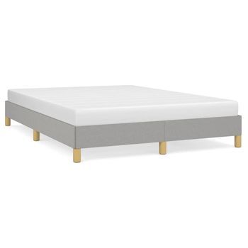 Cama Sin Colchón Tela Gris Claro 140x190 Cm Vidaxl