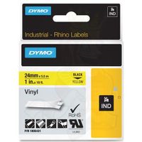 dymo 18432 s0718450 original label tape 12mm x 55m black on yellow