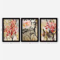 cuadro decorativo enmarcado 3sc134 multicolor 35x45 cm 3 piezas