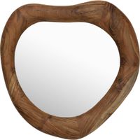 espejo de vidrio marron 80 x 78 cm