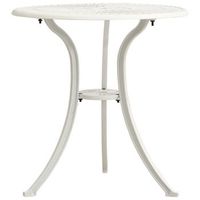 mesa de jardin aluminio fundido blanco 62x62x65 cm vidaxl