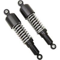 doble amortiguador trasero 290mm ojo emgo old style cuerpo negro muelle cromado
