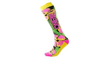 Par de calcetines altos o  39 neal pro mx island amarillo   multicolor