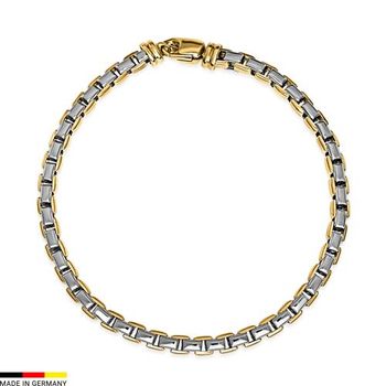 Pulsera veneciana oro bicolor de 14 quilates, 3,8 mm