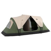 outsunny tienda de campana plegable para 4-5 personas 2 habitaciones y bolsa de transporte impermeable 450x215x180 cm tienda de camping   aosom espana