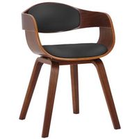 silla de visita kingston simil cuero nogalnegro 46x49x73 cm clp