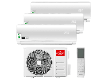 Aire acondicionado Split 3 x 1 - Infiniton MPTSE120909A2, 7500 fg/h, Wi-Fi, iFeel Technology, Blanco