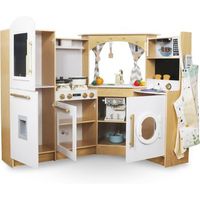 cocina infantil de madera led - hasta 50 piezas