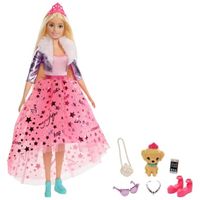 barbie princess adventure - princesa deluxe muneca rubia con accesorios