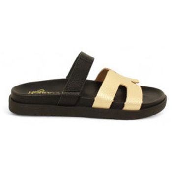 YOKONO Sandalias Morena 125 Combi Negro oro para mujer