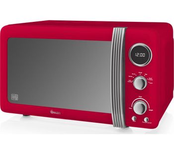 SWAN SM22030RN Solo Microwave - Red, Red