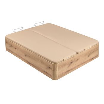 Canapé 180x190 Pikolin Naturbox 2.0 Roble 41cm Tapa Doble Montaje Incl