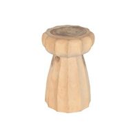 mesita auxiliar madera mungur 30x30x45 tallada