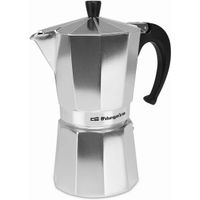cafetera italiana aluminio 2-3- 6-9-12 tazas resistente y facil de limpiar orbegozo