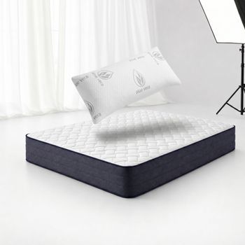 Colchón Viscoelástico Nuit Balance 135x190 Cm | Altura 20 Cm | Soporte Estable Y Confort Adaptable | Regalo Almohada Visco Aloe Vera De Copos | Real Confort
