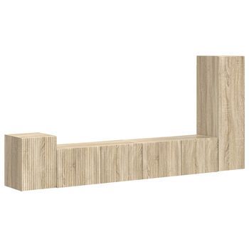 Conjunto De Mueble De Tv 3 Uds. Roble Sonoma Vidaxl