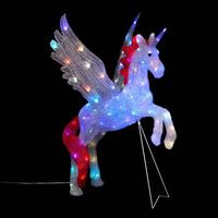 unicornio iluminado de exterior h85cm 100 led  transformador