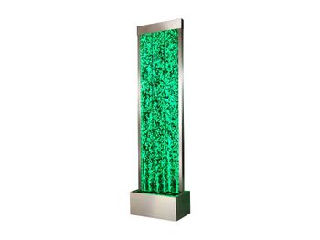 Columna de burbujas metal plateado