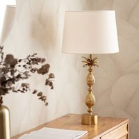 ledkia lampara de mesa metal brahma dorado