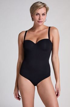 Hunkemöller Body preformado liso Negro