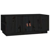 mesa de centrormesa auxiliarrmesa de cafe de madera maciza de pino negro 100x50x41 cm