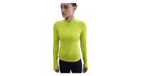 camiseta termica nike swift 1 4 zip amarilla  mujer