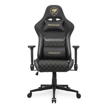 Silla gaming COUGAR Armor One V2 Gold F 120kg tela respaldo reclinable reposabrazos 4D negra oro