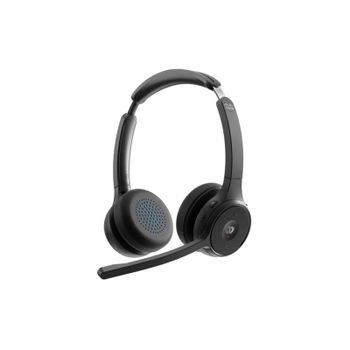 Auriculares Cisco HS-WL-722-BUNA-C inalámbricos Bluetooth con cancelación de ruido y micrófono negro