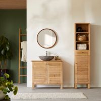 mueble para lavabo de roble macizo de 85 cm