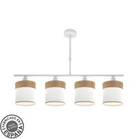 fabrilamp lampara cloe 4xe14 blancablanca-madera clara regx75x14 cm
