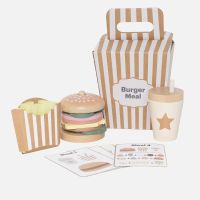 jabadabado wooden stacking burger activity set