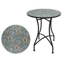 mesa de jardin redonda mosaico ceramico chartres o60x71cm