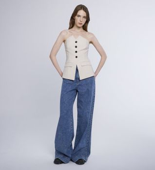 Marella para mujer. 2423166012200 Top Sestri blanco (44), Casual, Fiesta, Poliéster