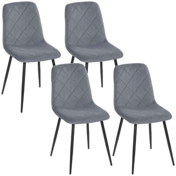 Sillas de comedor 45x54x87 cm gris