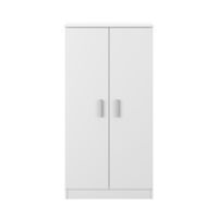 zapatero 2 puertas 6 estantes - a108 cm - blanco