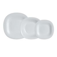 vajillas de vidrio opal - varios colores - 12 o 18 piezas - resistente