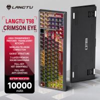 combo de teclado mecanico silencioso personalizado rgb langtu t98 tri-modo bluetooth 24g con cable para juegos oficina portatil y pc