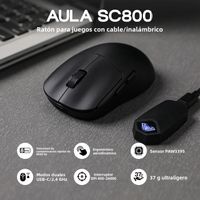 raton para juegos aula sc800 usb-c con cable24g 37g ligero 8k sensor paw3395 ratones personalizados pc e-sports gamer accesorios regalos