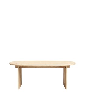 Mesa de centro de madera de abeto en color beige 102 cm