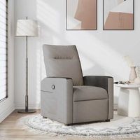 sillon de salon  silla  sillo reclinable de tela gris taupe cfw855635