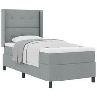 cama tapizada 203x90x128 cm  - gris